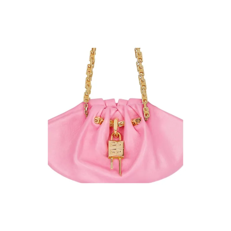 GIVENCHY Kenny Cow Leather Handbag Mini Women's Pink-3
