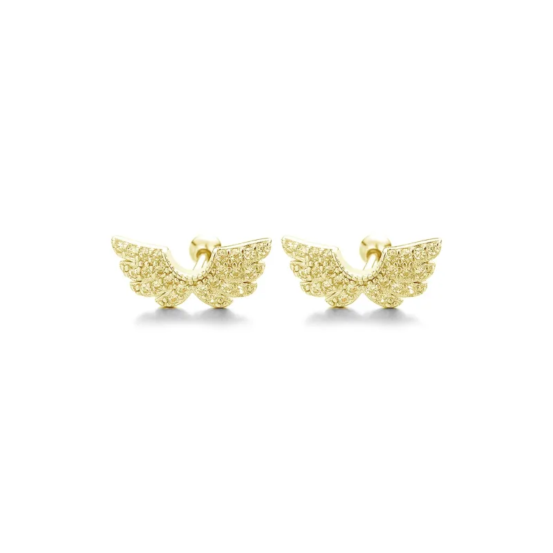 KING OF BLING Titanium Steel Zircon Stud Earrings Unisex Year Of The Snake Good Luck-0
