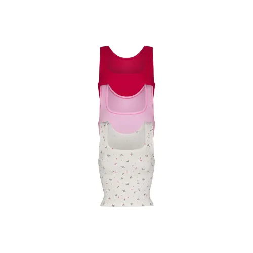 SKIMS Fake Day Collection FW24 COTTON RIB TANK 3 PACK Tank Tops Women's 3 Pack Marble Holly Multicolor