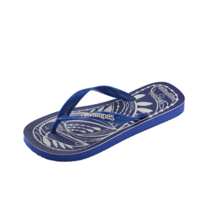 FARM RIO x Havaianas Rubber Sole Slip-Resistant Flip Flops Women's Blue-2