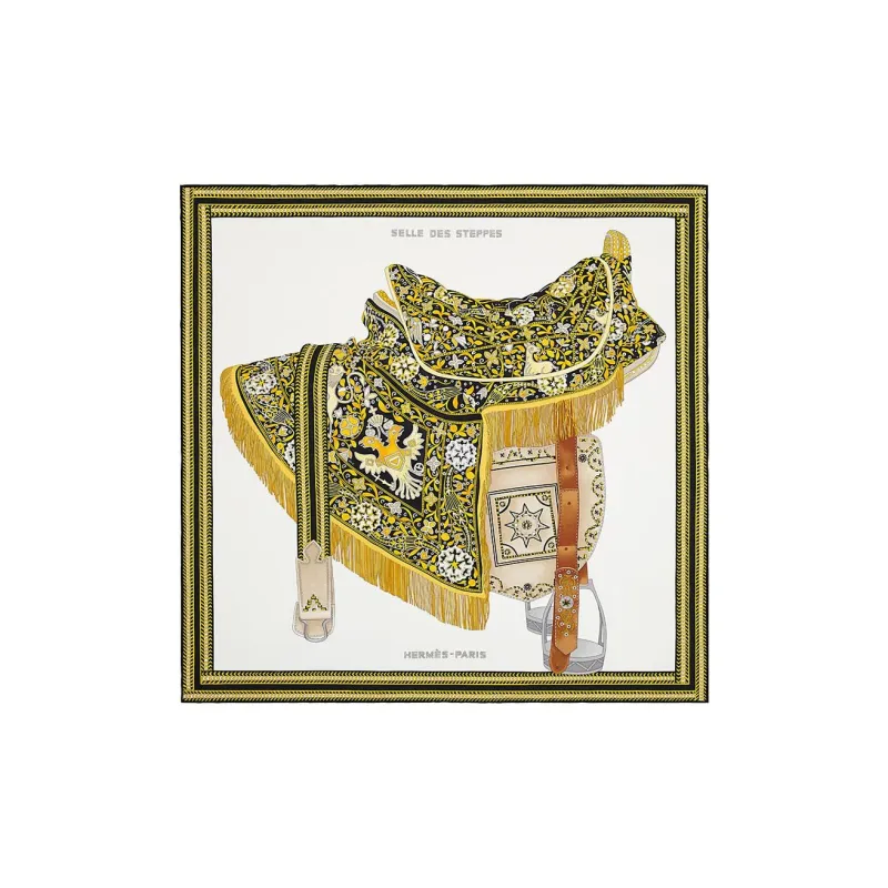 HERMES Silk Scarves Women's Yellow-0