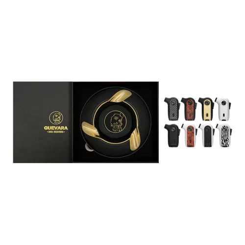 GUEVARA Three Slot Cigar And Cigarette Ceramic Ashtray, Suitable For Home And Office, Easy To Clean