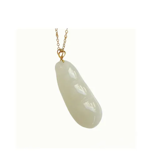 Oriental Jade Gifts Hetian Jade Necklaces Jasper Unisex Pale Greenish White Jade Women's