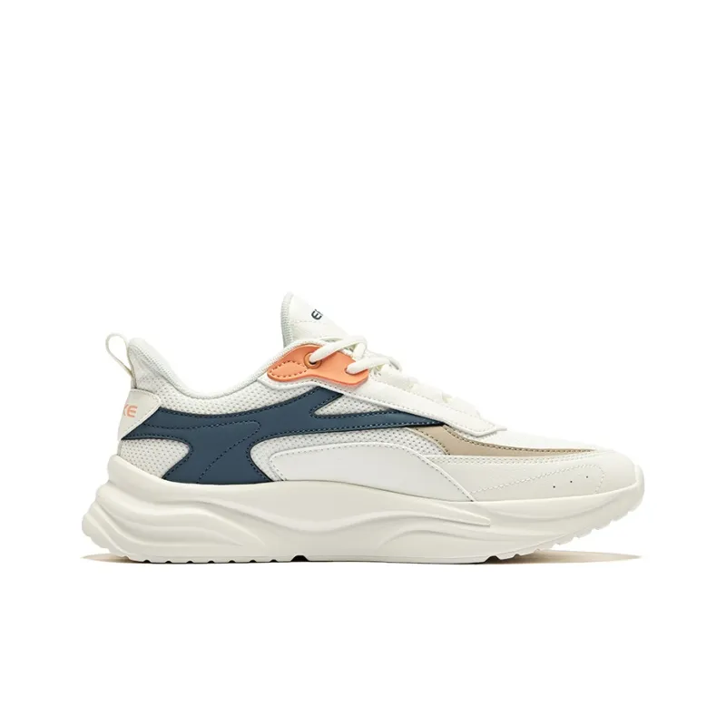 Erke Chip Encounter 2.0 Wear Resistant Slip Resistant Low Top Casual Shoes Men's Microcrystal White Vintage Gray Blue-1