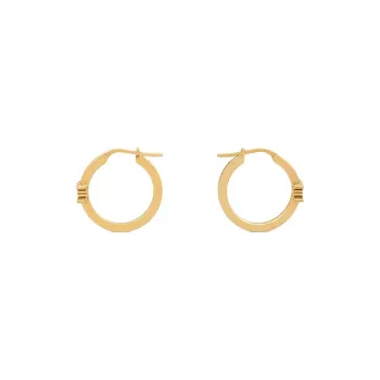 CELINE Triomphe Sparkle Hoops In Strass And Brass With Gold Finish