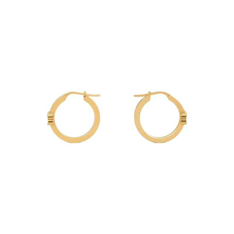 CELINE Triomphe Sparkle Hoops In Strass And Brass With Gold Finish-0