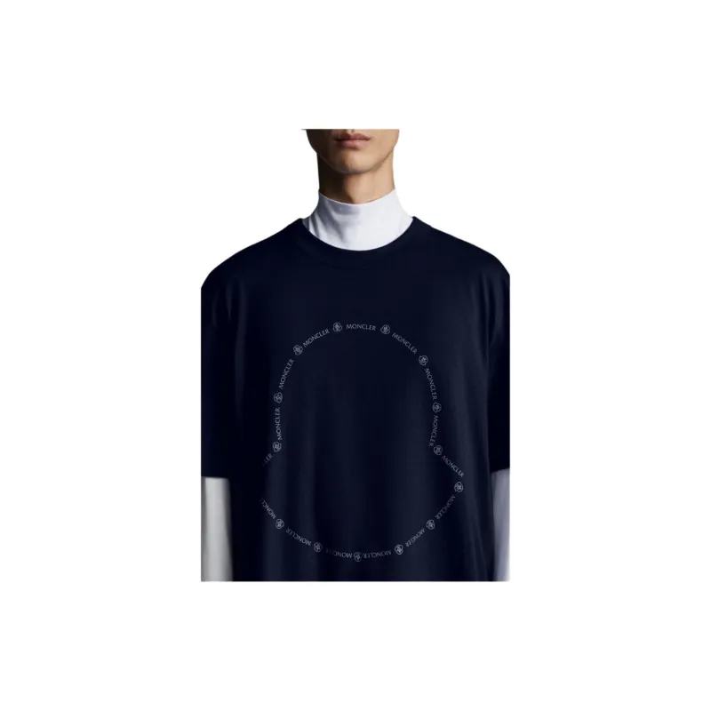 Moncler T Shirts Men Blue-4