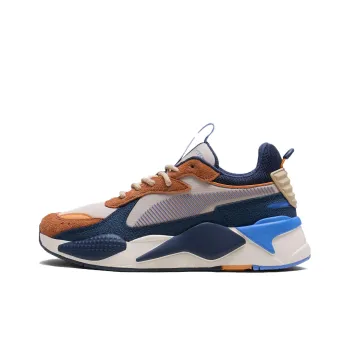 PUMA Anti Slip Wear Resistant Low Top Casual Shoes Unisex Light Brown Blue