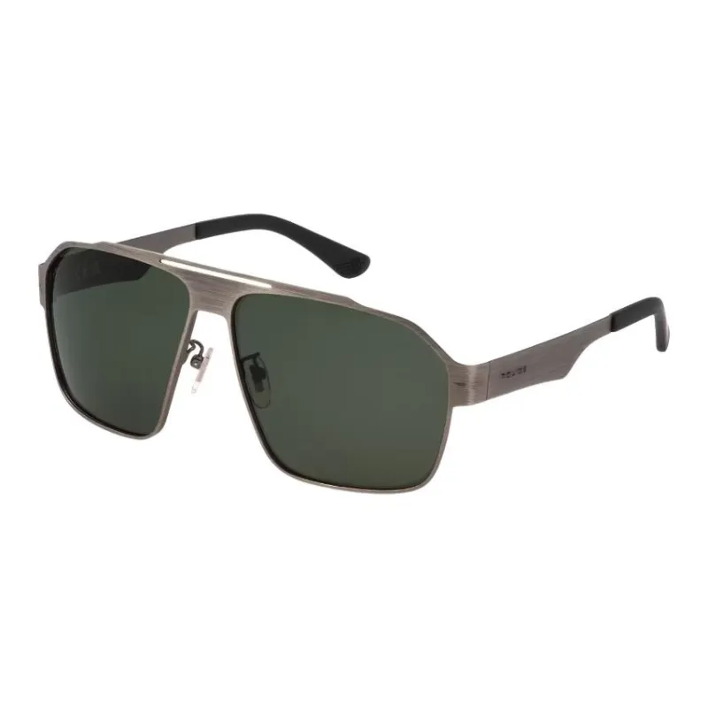 Police Irregular Shape Sunglasses Men's Gray-0