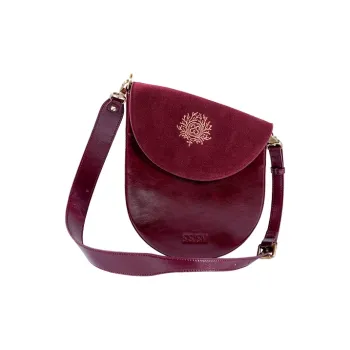 SISISM Cow Leather Shoulder Bag, Crossbody Bag Regular Women's Burgundy