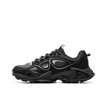 LiNing Rebound Slip Resistant Mid Top Casual Shoes Unisex Black Gray