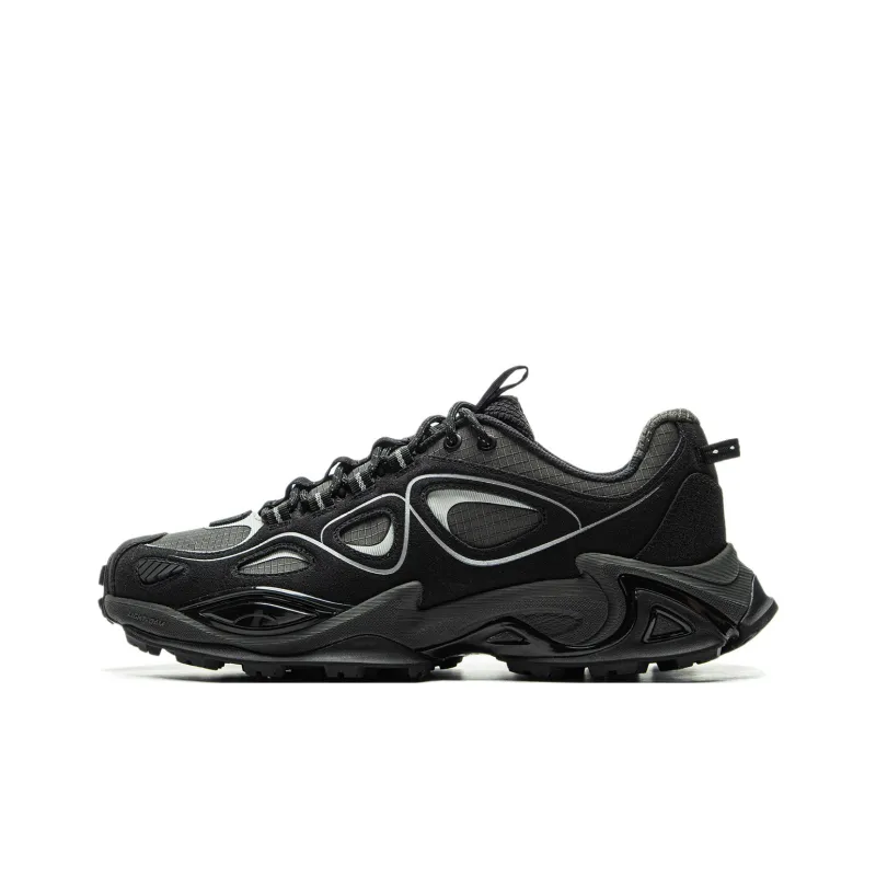 LiNing Rebound Slip Resistant Mid Top Casual Shoes Unisex Black Gray-0