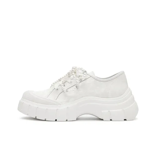 Staccato Teien Girlish Abrasion Resistant Low Top Casual Shoes Women's Beige