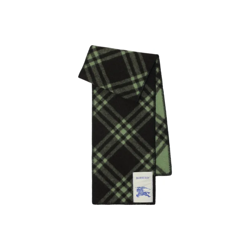 Burberry Wool Knit Scarves Unisex Green-0
