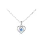 Heartbeat Necklace[Sunflower Seeds Arrow Heart Chain]Blue Zircon