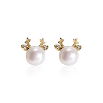 IDOKAWA Freshwater Pearl Stud Earrings Women's