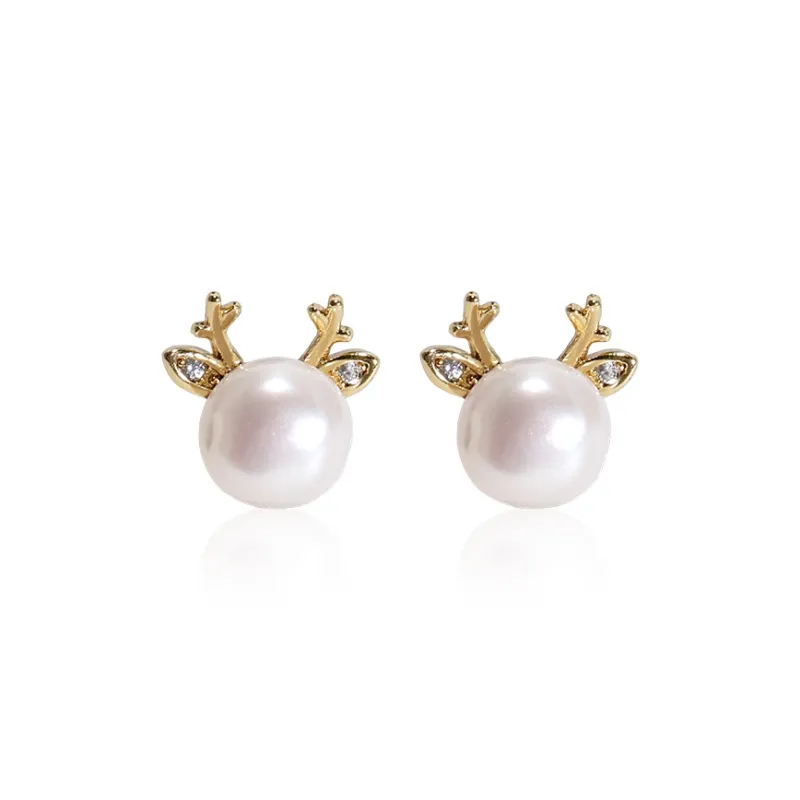 IDOKAWA Freshwater Pearl Stud Earrings Women's-0