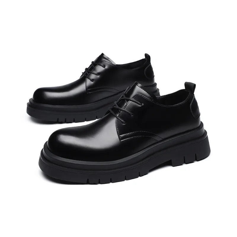 Tonlion Dress Shoes Men's Shiny Black-2