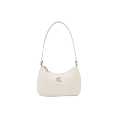 CALVIN KLEIN Fabric Shoulder Bag Medium Size Women's Cow Ivory