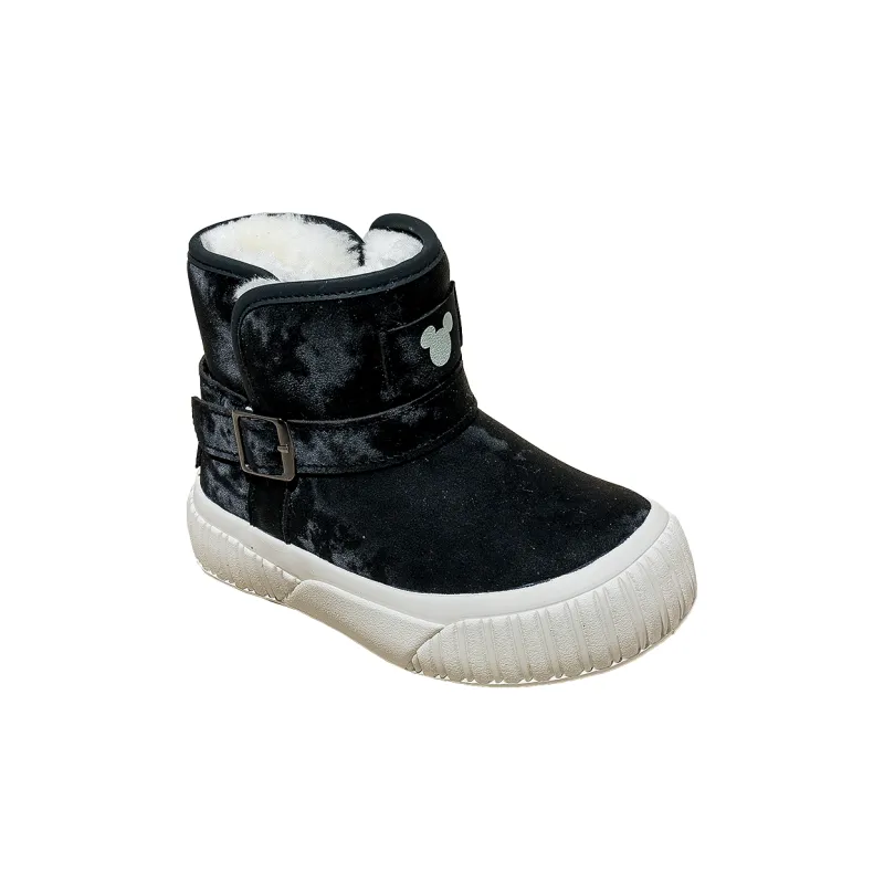 Disney Mickey Series Slip-Resistant Warm High-Top Kids' Skateboarding Shoes Kids'-1