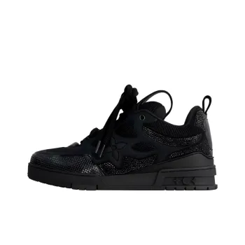 LOUIS VUITTON Skate Low Top Skateboard Shoes Men's Black