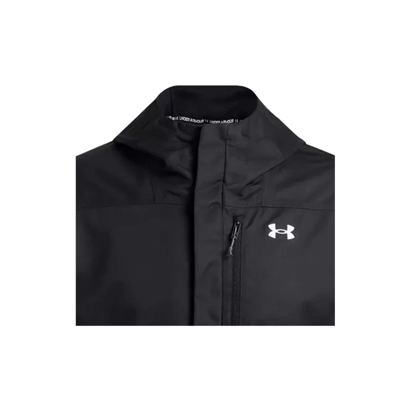 Under Armour Windbreaker Jackets Unisex Black Comes With Necklace-4
