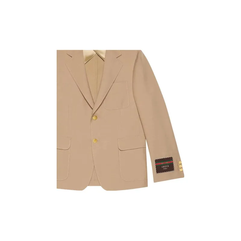 GUCCI Single breasted Cotton Blazer-3