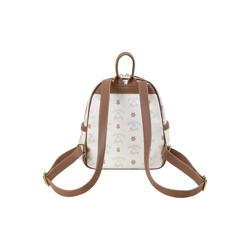 Miffy Synthetic Leather Backpack Regular Women's Khaki/pink-25