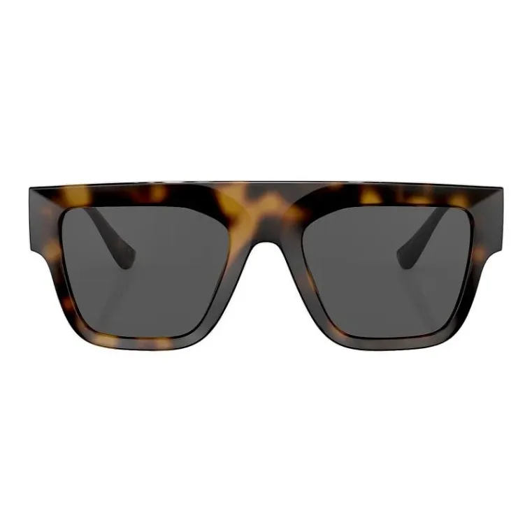 VERSACE Injection Molding Rectangular Sunglasses Men's Havana Color-1