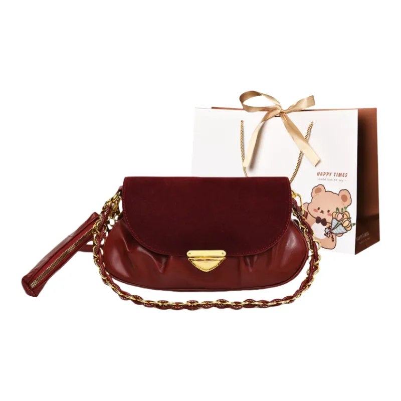 ERANGBEAR PU With Matte Crossbody Bag Women's Black/Brown/Red/Coffee-5