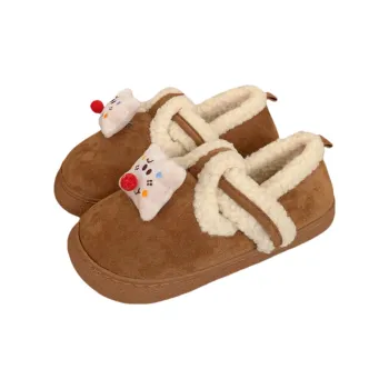 Thin Strips Cotton Slippers Women's, Light Brown