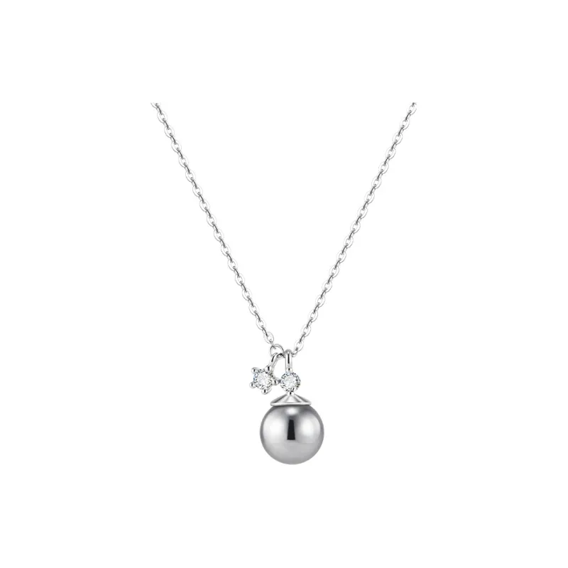 Misongma 925 Sterling Silver Shell Pearl Necklaces Women's-0