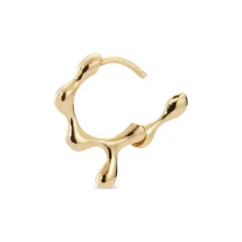 Maria Black 14kt Gold Clover Huggie Earring