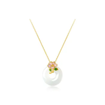 ALLOVE Hetian Jade Necklaces White Jade Women's