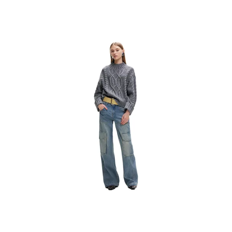 ONLY Knitwear Women's Light Gray Multicolor-2