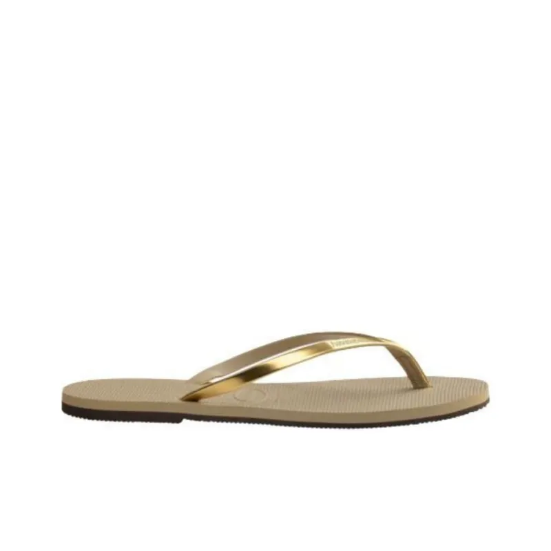 Havaianas You Metallic Abrasion-Resistant Flip Flops Women's Gold-1