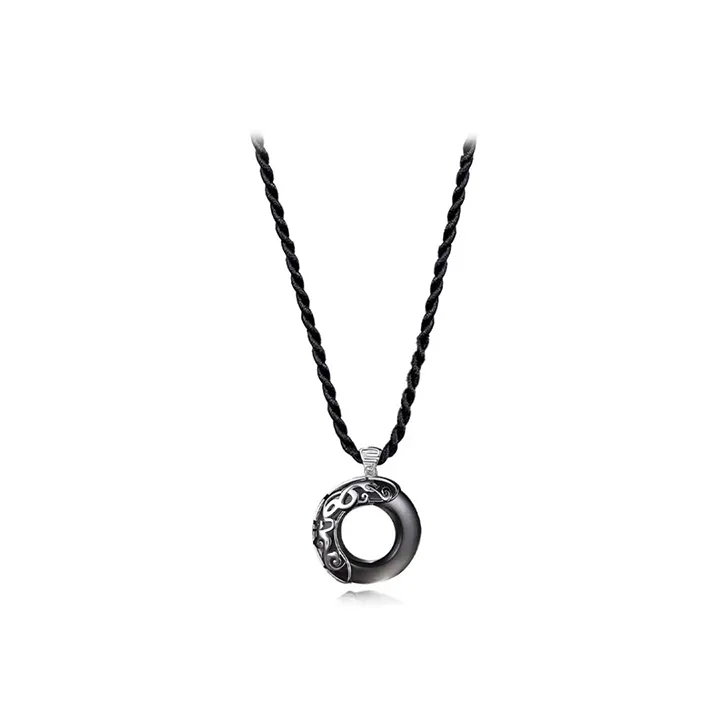 JOYDINNY Obsidian Jade Necklaces Unisex-6