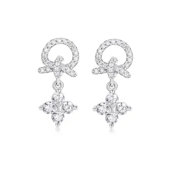 KADER 925 Sterling Silver Earrings Women's Silver Gift Box Set For Gift Giving On Girl's Special Day