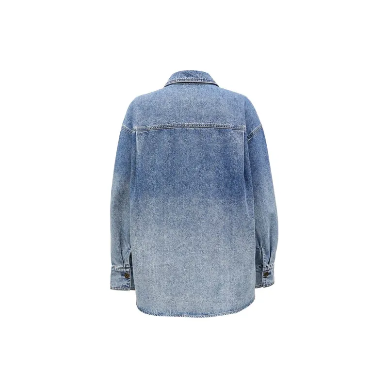 ONLY Shirt Women's Washed Denim Blue-1
