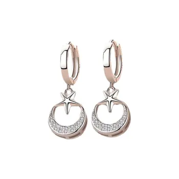 Stone Edge Poly Foot Silver 990 Sterling Silver Drop Earrings Unisex