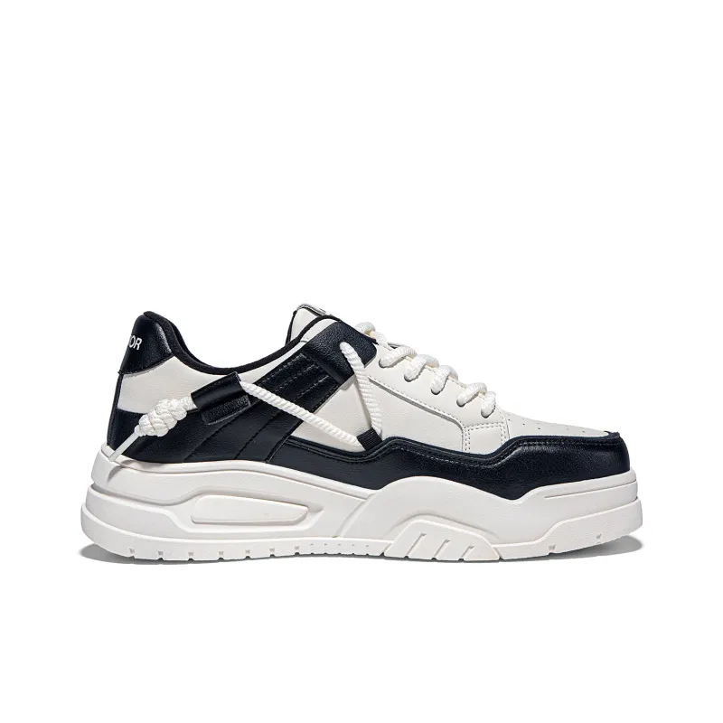 Warrior Casual Shoes Warm Cushioning And Wear Resistant Low Top Skateboard Shoes Men's Beige Black-1