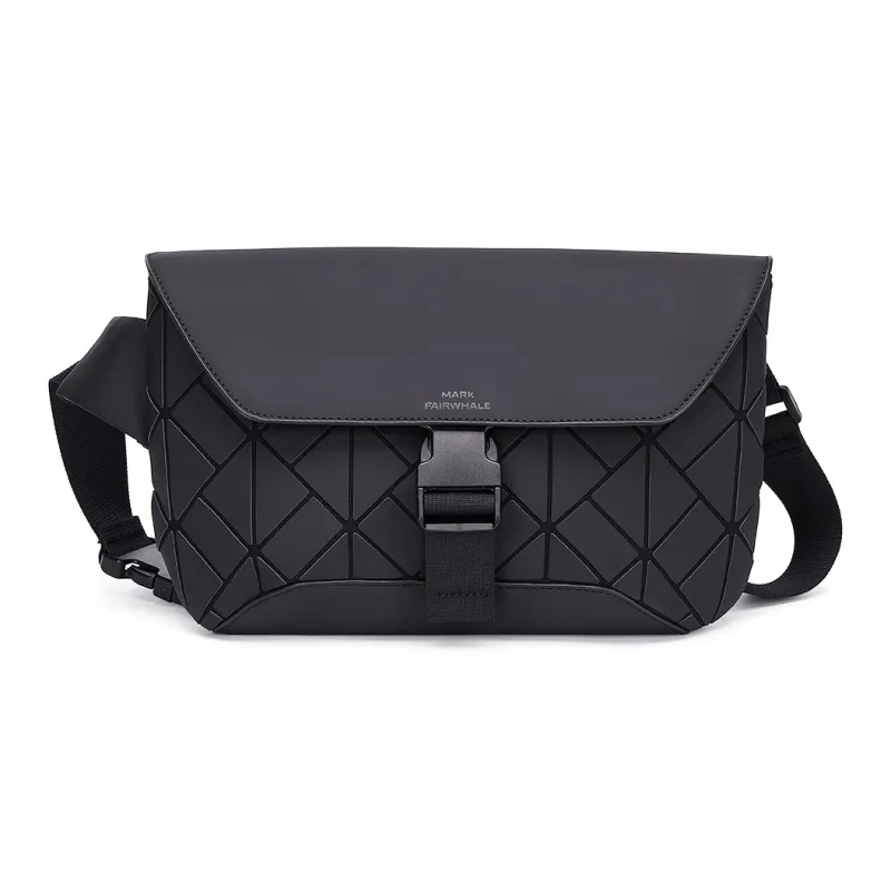 FAIRWHALE Synthetic Leather Envelope Bag, Crossbody Bag, Shoulder Bag Regular Men's Black-0