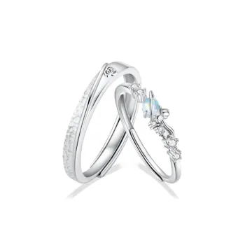 Chongqing Gold Store S925 Silver Cubic Zirconia Rings Unisex
