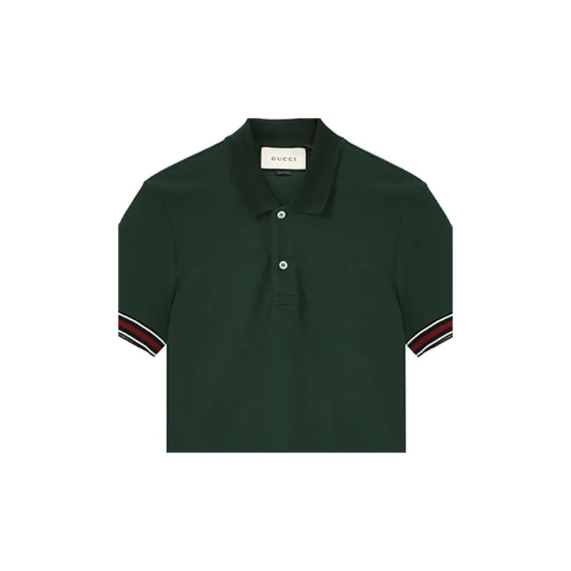 GUCCI Polo Shirts Men Green-2