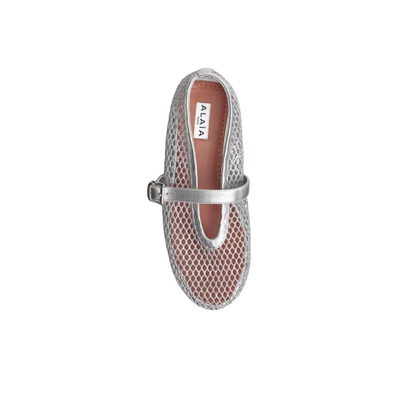 Alaia Casual Single Shoes Women's Silver-3