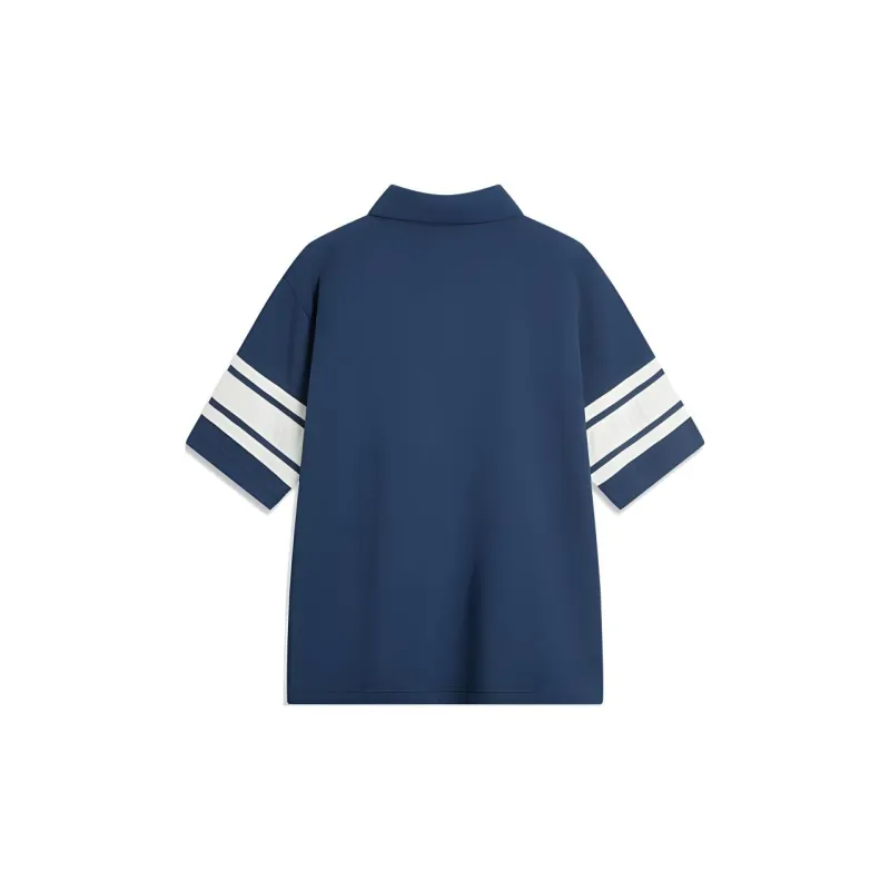 LiNing Sports Life Collection Polo Shirt Men's Deep Prussian Blue-1