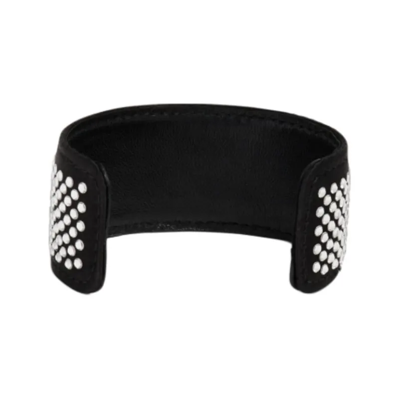 PRADA Satin Enamel Metal Bangles Women's Black-1