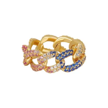 AIDEN CANDICE Zircon Rings Women's Gold/Silver