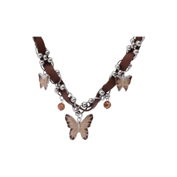 KING OF BLING Leather Alloy Necklaces Unisex Year Of The Snake Good Luck