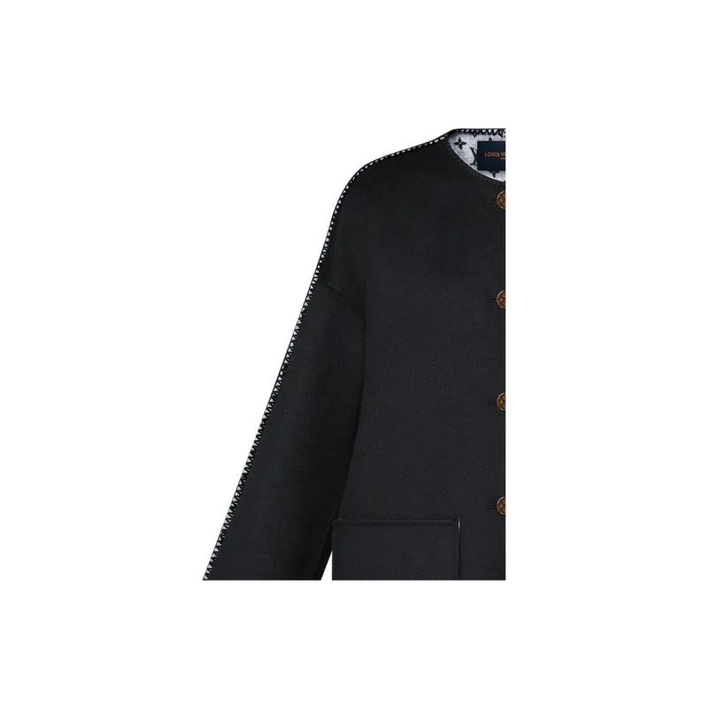 Lv Double Face Blanket Stitch Coat-3